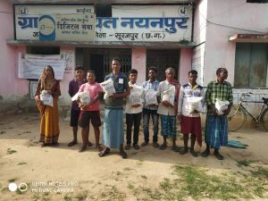  नयनपुर व केषवनगर में रबि फसल का किया गया रोपण