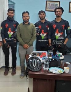  जशपुरनगर : कलेक्टर श्री क्षीरसागर से मिले यूथ अगेंस्ट रेप के सायक्लिस्ट