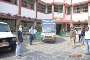 दुर्ग  कोरोना जागरूकता रथ को हरी झंडी
