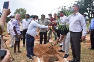  जशपुरनगर : विधायक और कलेक्टर ने जोरातराई गौठान एवं मयाली डेम में किया पौध रोपण 