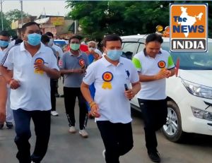 महासमुंद : स्वतंत्रता दौड़, स्कूली बच्चों -जनप्रतिनिधि और अफसरों ने लगाई दौड़