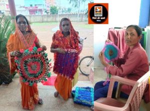  वेस्ट टू वंडर के अतंर्गत बन रही घरेलू साज-सज्जा और उपयोगी सामग्री