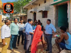 एसडीएम श्री उमेश साहू ने कुष्ठ सर्वेक्षण का किया निरीक्षण