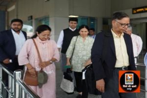 केंद्रीय वित्त आयोग के दल का माँ दंतेश्वरी एयरपोर्ट जगदलपुर में