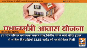 हर गरीब परिवार को पक्का मकान चालू वित्तीय वर्ष में साढ़े चौदह हज़ार से अधिक हितग्राहियों 53.83 करोड़ की पहली किस्त मिली