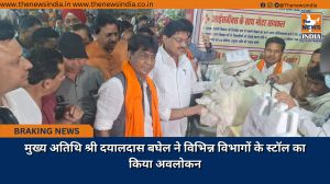 मुख्य अतिथि श्री दयालदास बघेल ने विभिन्न विभागों के स्टॉल का किया अवलोकन