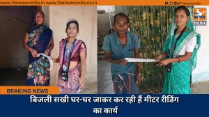 बिजली सखी घर-घर जाकर कर रही हैं मीटर रीडिंग का कार्य