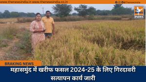 महासमुंद में खरीफ फसल 2024-25 के लिए गिरदावरी सत्यापन कार्य जारी