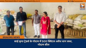 साई कृपा ट्रेडर्स के गोदाम में 500 क्विंटल अवैध धान जब्त, गोदाम सील