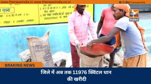 जिले में अब तक 11976 क्विंटल धान की खरीदी