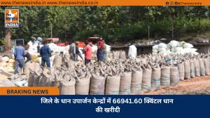 जिले के धान उपार्जन केन्द्रों में 66941.60 क्विंटल धान की खरीदी