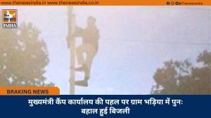 मुख्यमंत्री कैंप कार्यालय की पहल पर ग्राम भड़िया में पुनः बहाल हुई बिजली