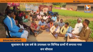 सुशासन के एक वर्ष के उपलक्ष्य पर विभिन्न ग्रामों में लगाया गया वन चौपाल