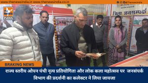  राज्य स्तरीय ओपन पंथी नृत्य प्रतियोगिता और लोक कला महोत्सव पर  जनसंपर्क विभाग की प्रदर्शनी का कलेक्टर ने लिया जायजा