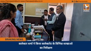 कलेक्टर शर्मा ने किया कलेक्टरेट के विभिन्न शाखाओ का निरीक्षण