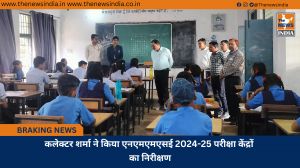 कलेक्टर शर्मा ने किया एनएमएमएसई 2024-25 परीक्षा केंद्रों का निरीक्षण