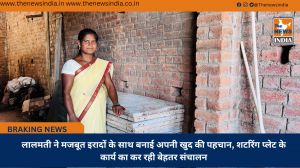 लालमती ने मजबूत इरादों के साथ बनाई अपनी खुद की पहचान, शटरिंग प्लेट के कार्य का कर रही बेहतर संचालन