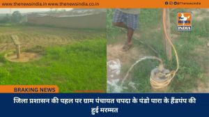 जिला प्रशासन की पहल पर ग्राम पंचायत चपदा के पंडो पारा के हैंडपंप की हुई मरम्मत