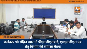 कलेक्टर श्री रोहित व्यास ने पीएमजीएसवाई, एमएमजीएस एवं सेतु विभाग की समीक्षा बैठक