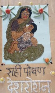  गृह भेंट कर हस्त प्रक्षालन और पोषण आहार के प्रति किया जा रहा है जागरूक