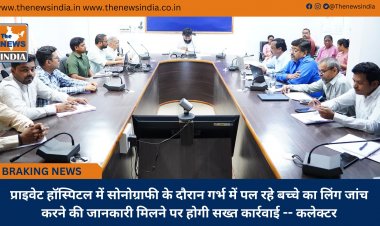 प्राइवेट हॉस्पिटल में सोनोग्राफी के दौरान गर्भ में पल रहे बच्चे का लिंग जांच करने की जानकारी मिलने पर होगी सख्त कार्रवाई -- कलेक्टर