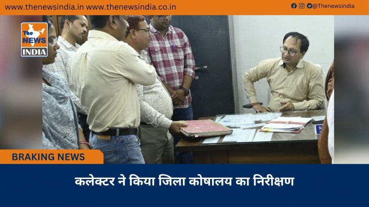 कलेक्टर ने किया जिला कोषालय का निरीक्षण