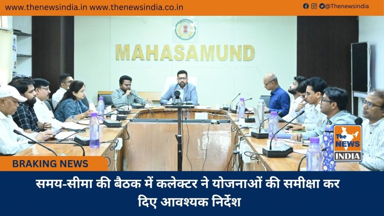 समय-सीमा की बैठक में कलेक्टर ने योजनाओं की समीक्षा कर दिए आवश्यक निर्देश