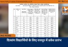 दिव्यांग विद्यार्थियों के लिए रायपुर में प्रवेश प्रारंभ