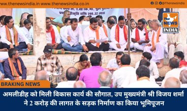 अमलीडीह को मिली विकास कार्य की सौगात, उप मुख्यमंत्री श्री विजय शर्मा ने 2 करोड़ की लागत के सड़क निर्माण का किया भूमिपूजन
