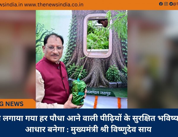 आज लगाया गया हर पौधा आने वाली पीढ़ियों के सुरक्षित भविष्य का आधार बनेगा : मुख्यमंत्री श्री विष्णुदेव साय