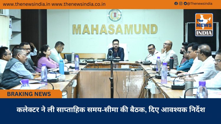 कलेक्टर ने ली साप्ताहिक समय-सीमा की बैठक, दिए आवश्यक निर्देश