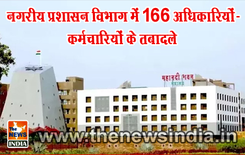 नगरीय प्रशासन विभाग में 166 अधिकारियों-कर्मचारियों के तबादले नगरीय प्रशासन विभाग में 166 अधिकारियों-कर्मचारियों के तबादले