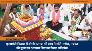 मुख्यमंत्री निवास में हरेली उत्सव: श्री साय ने गौरी-गणेश, नवग्रह की पूजा कर भगवान शिव का किया अभिषेक