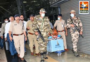 राष्ट्रपति चुनाव के लिए रायपुर पहुंची मतदान सामग्री, मतपेटी सीलबंद स्ट्रांग-रूम में सशस्त्र बल के पहरे में