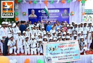 शतरंज ओलंपियाड टॉर्च रिले के रायपुर पहुंचने पर हुआ जोरदार स्वागत..