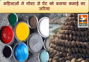 महिलाओं ने गोबर से पेंट को बनाया कमाई का जरिया