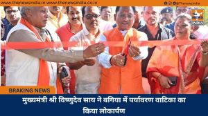 मुख्यमंत्री श्री विष्णुदेव साय ने बगिया में पर्यावरण वाटिका का किया लोकार्पण