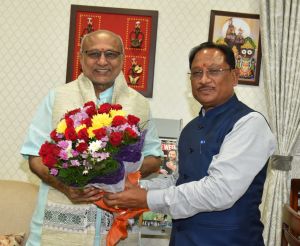 उप राष्ट्रपति राधाकृष्णन से मुख्यमंत्री विष्णुदेव साय ने की भेंट…